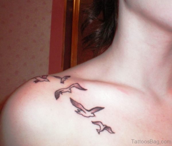 Lovely Birds Design Tattoo