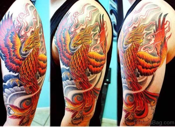 Lovely Phoenix Tattoo Design