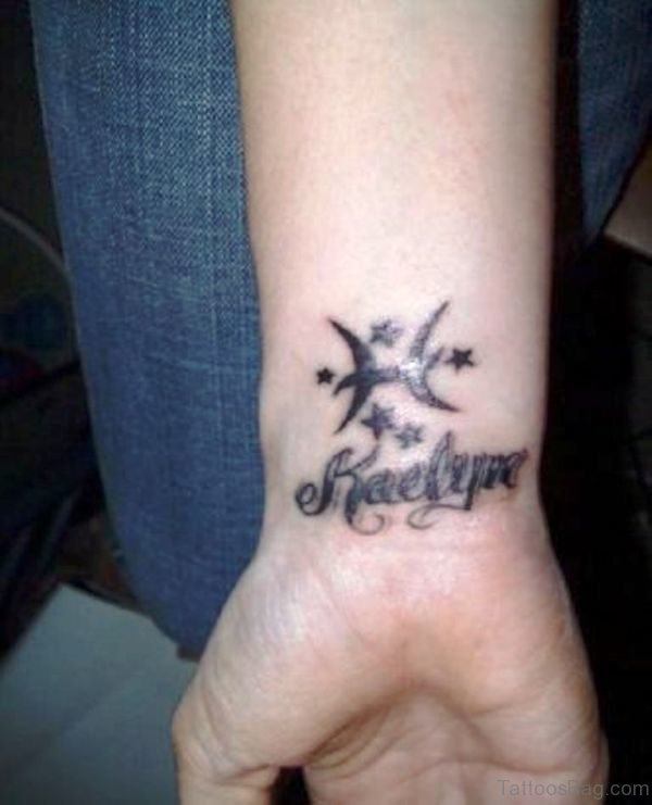 Lovely Pisces Wrist Tattoo