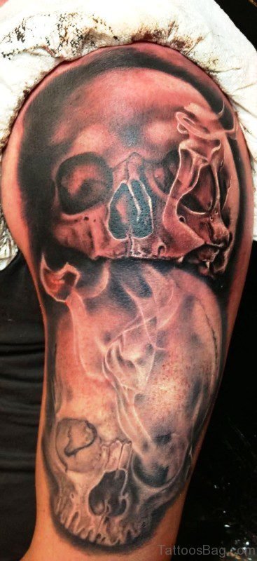 Lovely Skull Tattoo Design