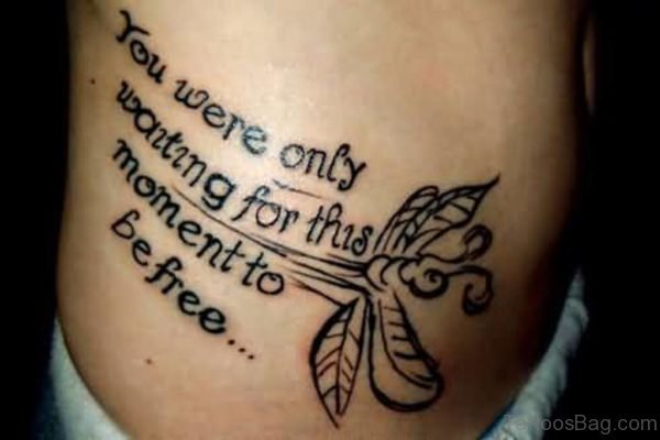 Lovely Wording And Latest Dragonfly Tattoo
