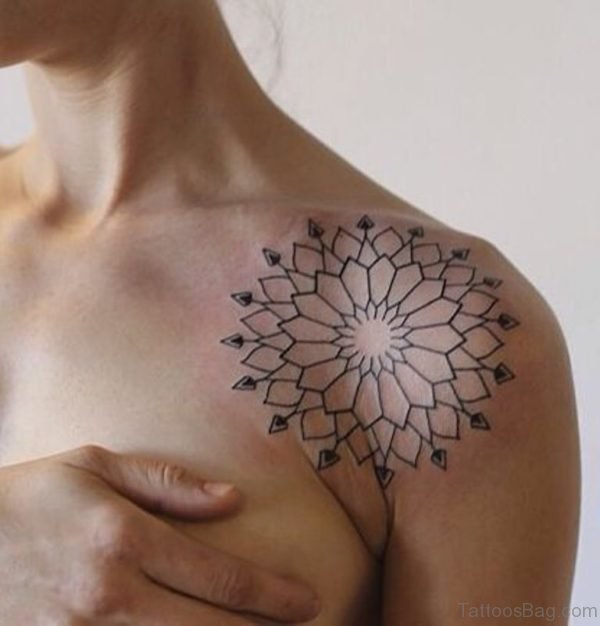 Magnificent Mandala Tattoo On Shoulder