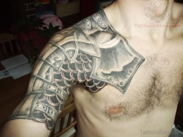 Medieval Armor Tattoo For Men