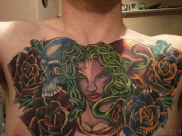 Medusa Tattoo Design On Chest Image