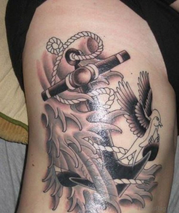 Mermaid Anchor Tattoo