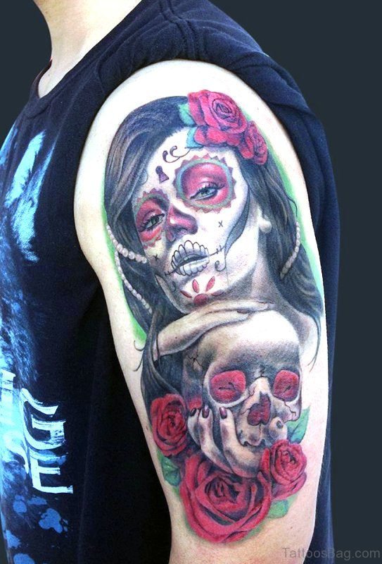 Mexican Skull Tattoo Design