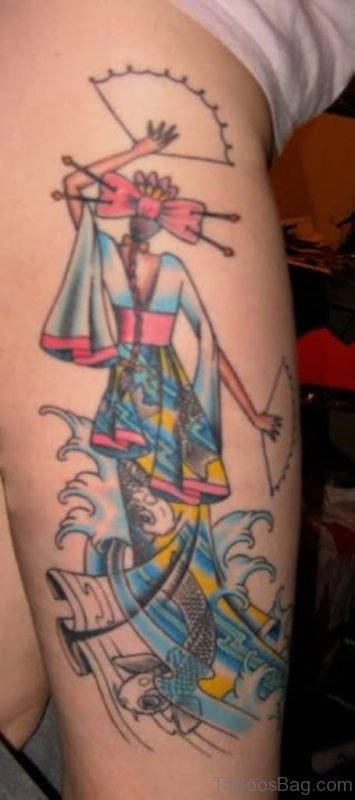 Mind Blowing Geisha Tattoo 