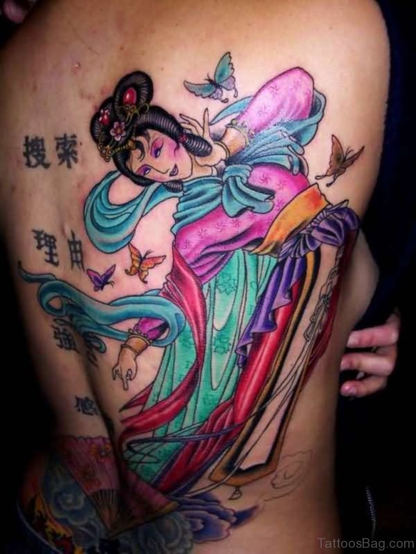 Mind Blowing Geisha Tattoo