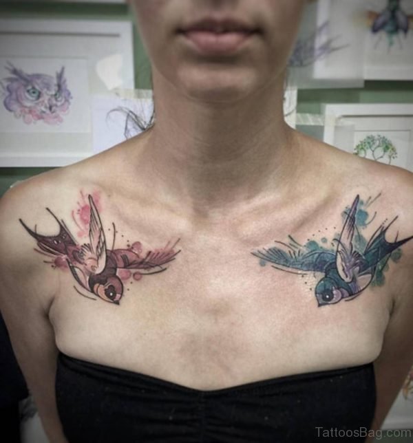 Mind Blowing Swallow Tattoo