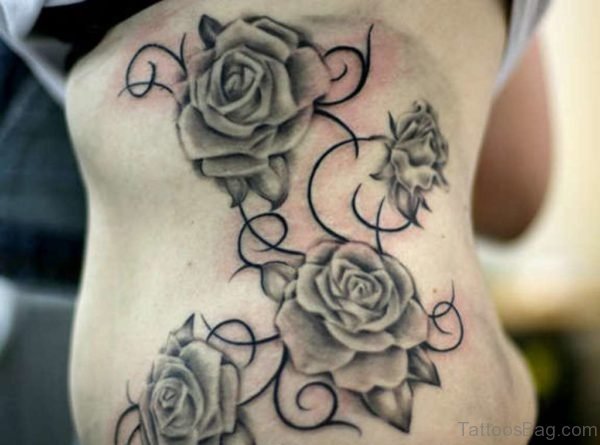 Modern Rose Tattoo