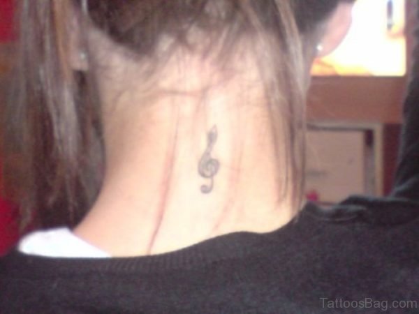 Musci Tattoo On Back Neck