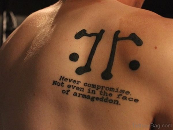 Music Notes And Wording Tattoo