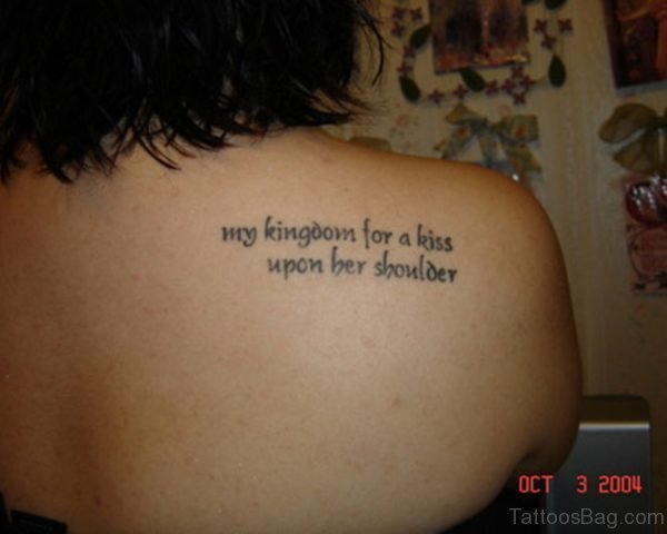 My Kingdom Quote Tattoo