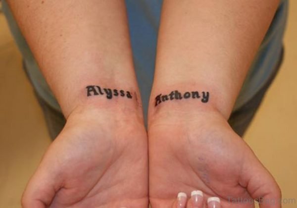 Name Tattoo Design On Wrist