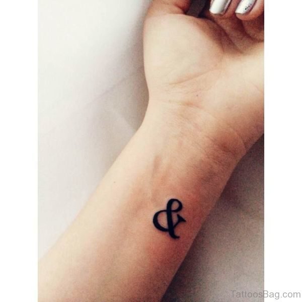 Nice Ampersand Wrist Tattoo