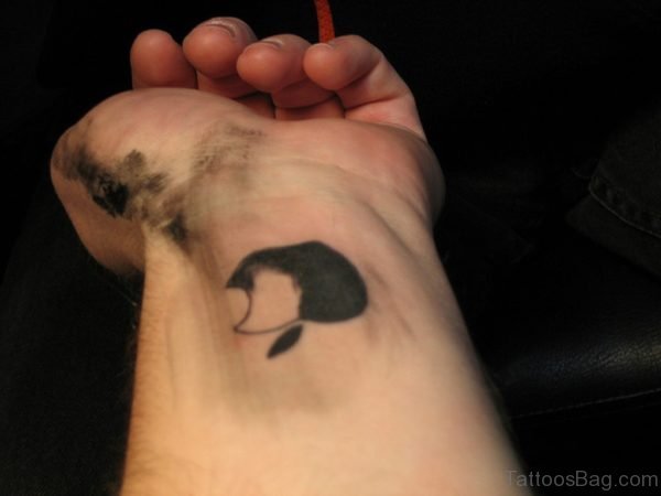 Nice Apple Logo Tattoo