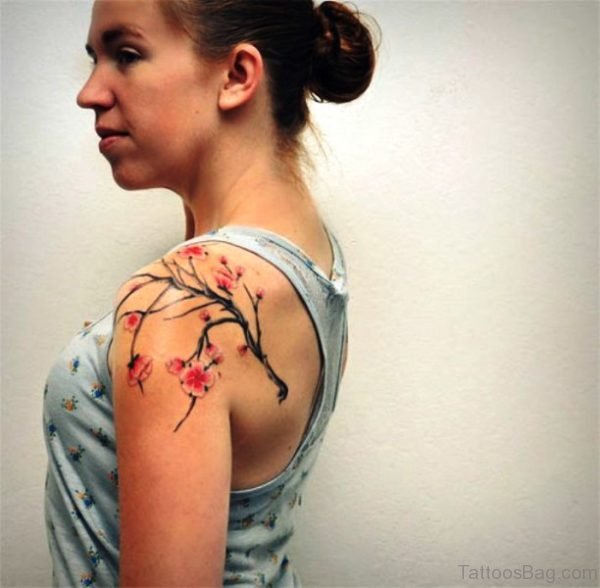 Nice Cherry Tree Tattoo