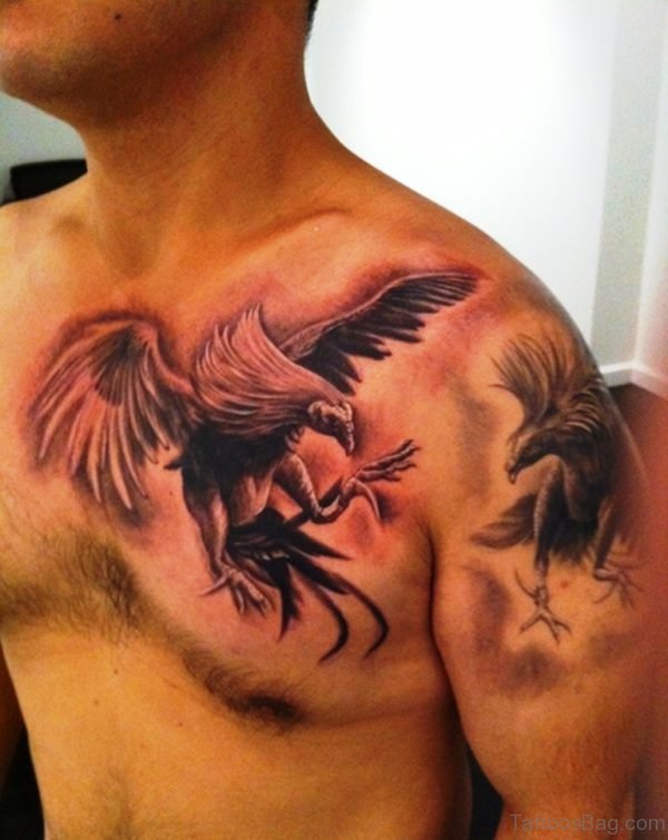 Nice Eagle Shoulder Tattoo
