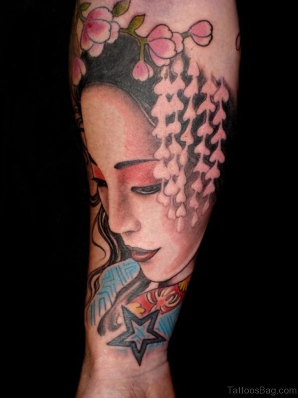 Nice Geisha Tattoo 