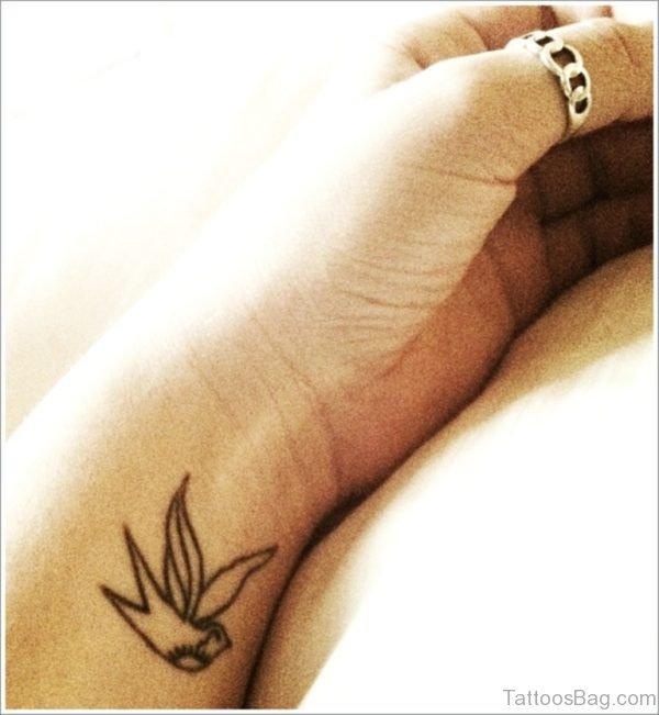 Nice Looking Swallow Tattoo 
