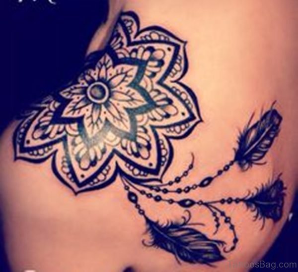 Nice Mandala Tattoo On Shoulder