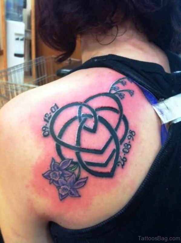 Nice Mom Celtic Knot Tattoo Design On Shoulder