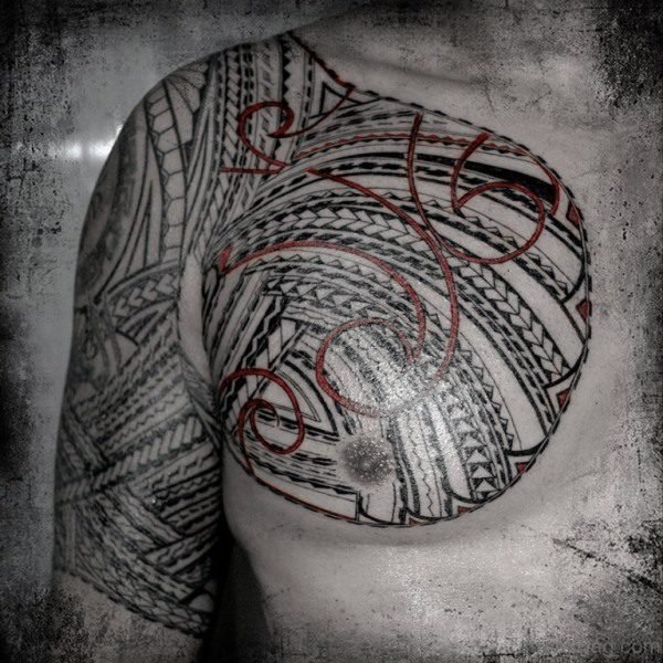 Nice Samoan Desing On Left Shoulder