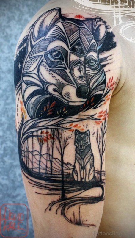 Nice Wolf Tattoo 