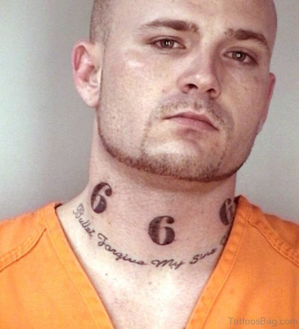 Numeric Gangster Tattoo Neck