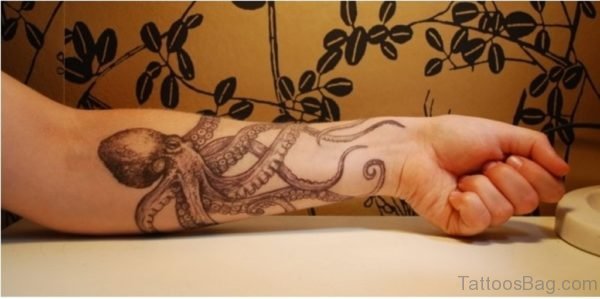 Octopus Wrist Tattoo