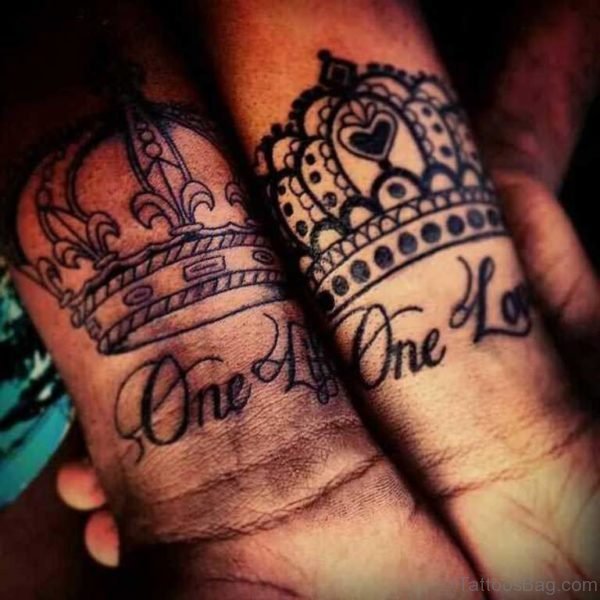 One Life One Love Crown Tattoo