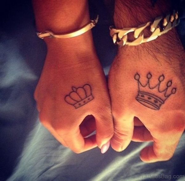 Outline Crown Tattoo