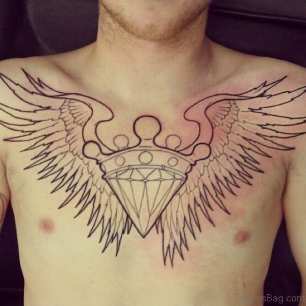 Outline Diamond Tattoo Design
