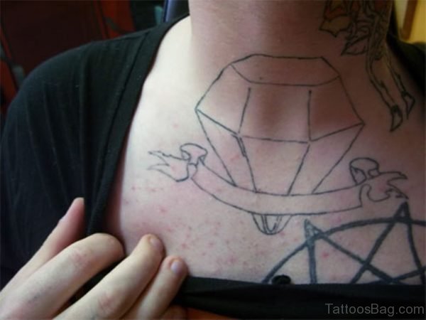 Outline Diamond Tattoo