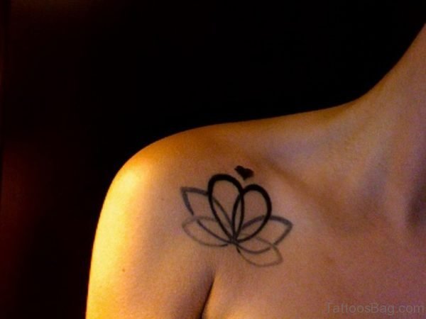 Outline Lotus Tattoo