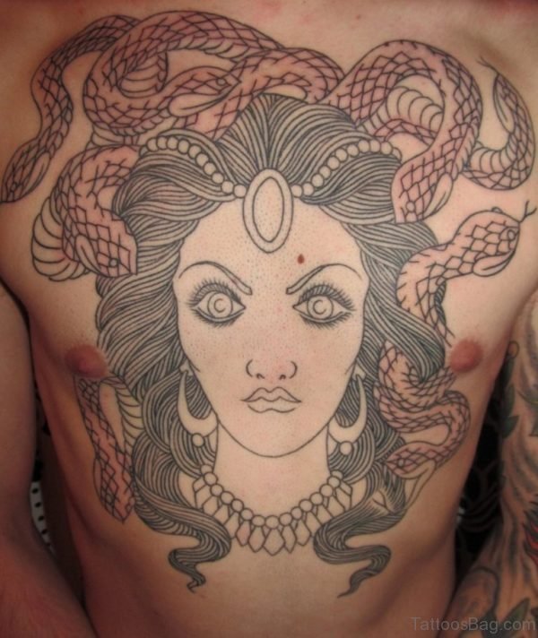 Outline Portrait Tattoo