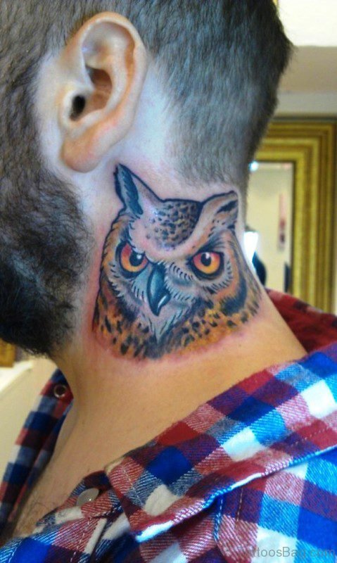 Owl Face Tattoo