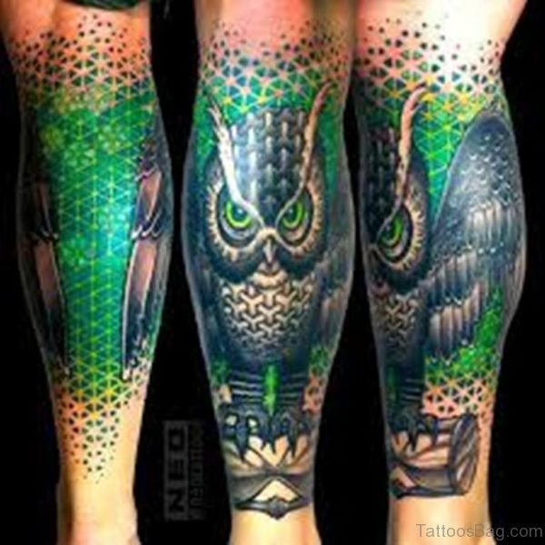 Owl Geometric Tattoo