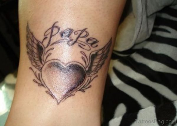 Papa And Heart Tattoo