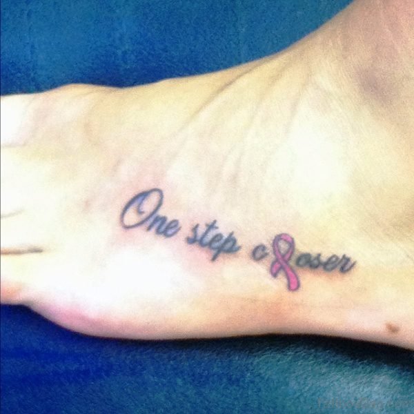 Phenomenal Cancer Ribbon Tattoo