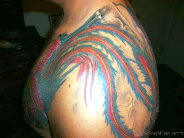 Phoenix Armour Shoulder Tattoo
