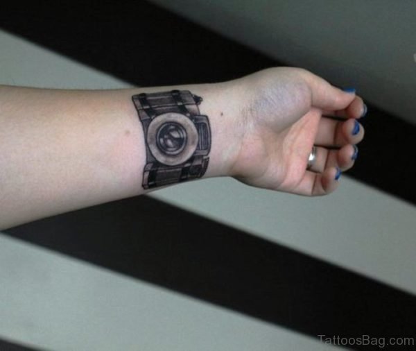 Photography Camera Tattoo On Wrist