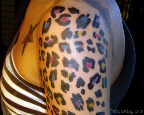 Pink Leopard Print Tattoo