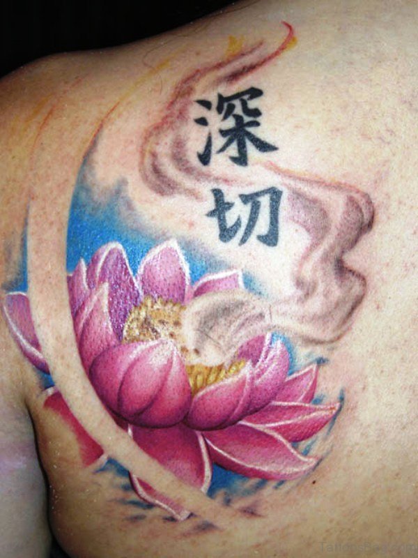 Pink Lotus Flower Tattoo