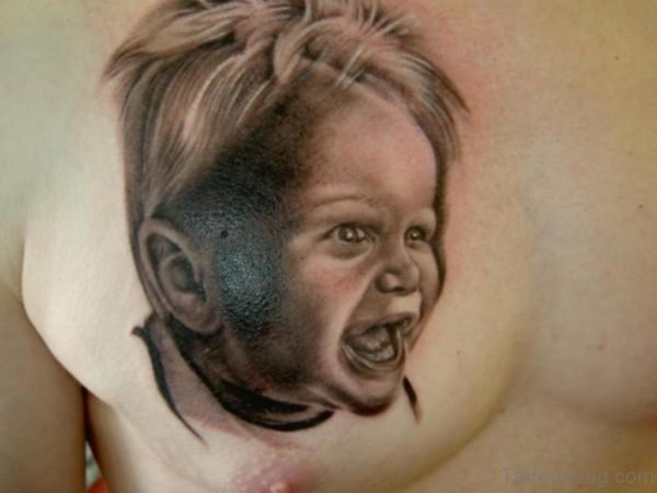 Portrait Tattoo Design For Chest