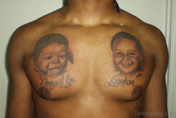 Portrait Tattoo On Chest