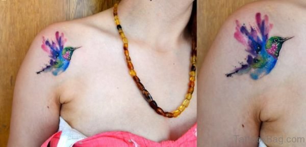 Pretty Hummingbird Tattoo