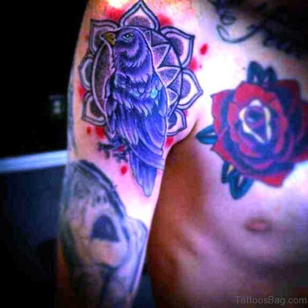 Purple Bird Tattoo