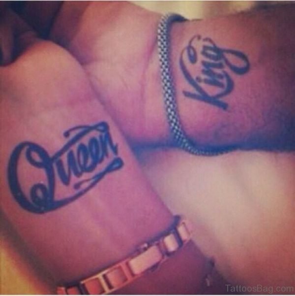 Queen King Word Tattoo