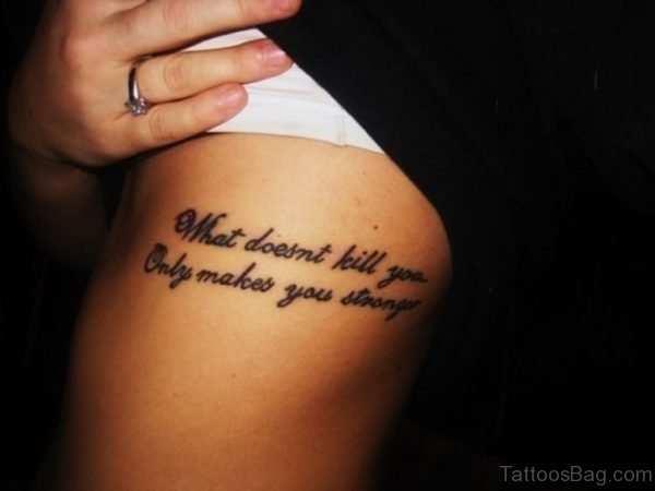 Quote Rib Tattoo